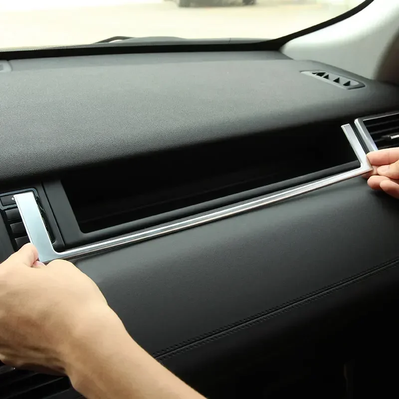 

For Land Rover Discovery Sport 2015-2019 ABS Car Central Dashboard Co-pilot U-shape Frame Cover Decorate Sticker Car Accessories