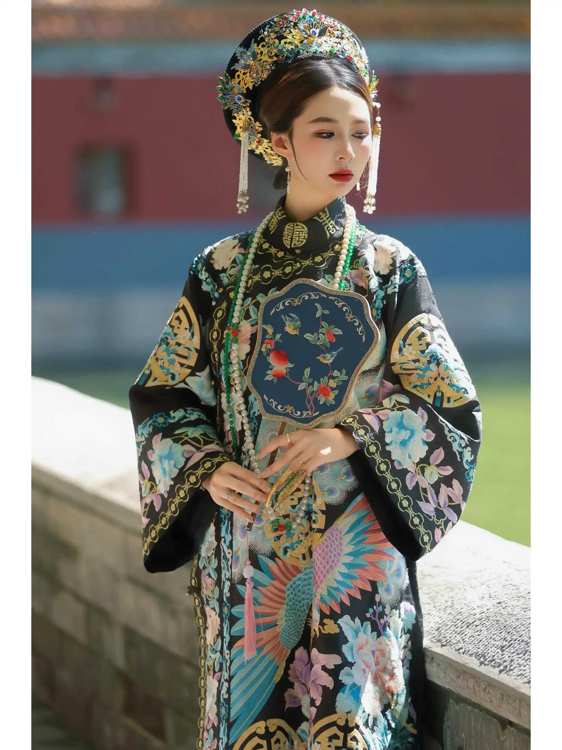 costume-tradizionale-hanfu-da-donna-abito-lungo-stile-dinastia-qing-gonna-a-vita-alta-linea-a-stampa-floreale-chiusura-con-bottone-singolo