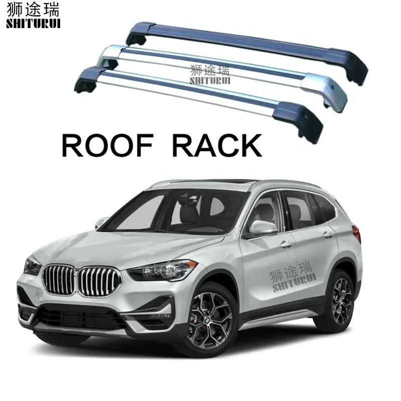 SHITURUI 2Pcs Roof bars For BMW X1 F48 2016 -  2022  Aluminum Alloy Side Bars Cross Rails Roof Rack Luggage Carrier