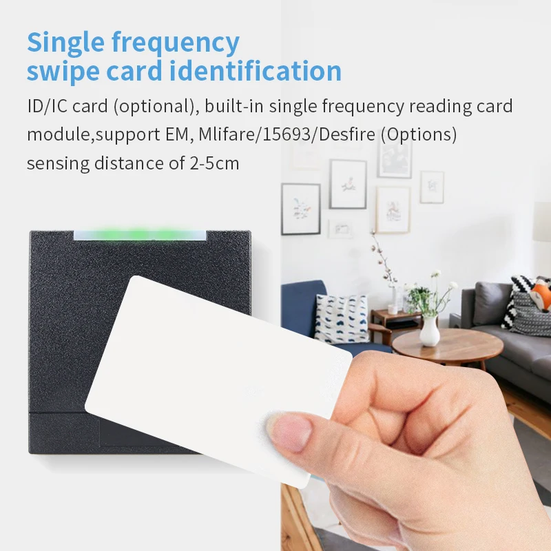 Stable 125khz RS485 Modbus protocol RTU card reader 12V/24V IP68 waterproof13.56mhz RFID contactless MF access control card read