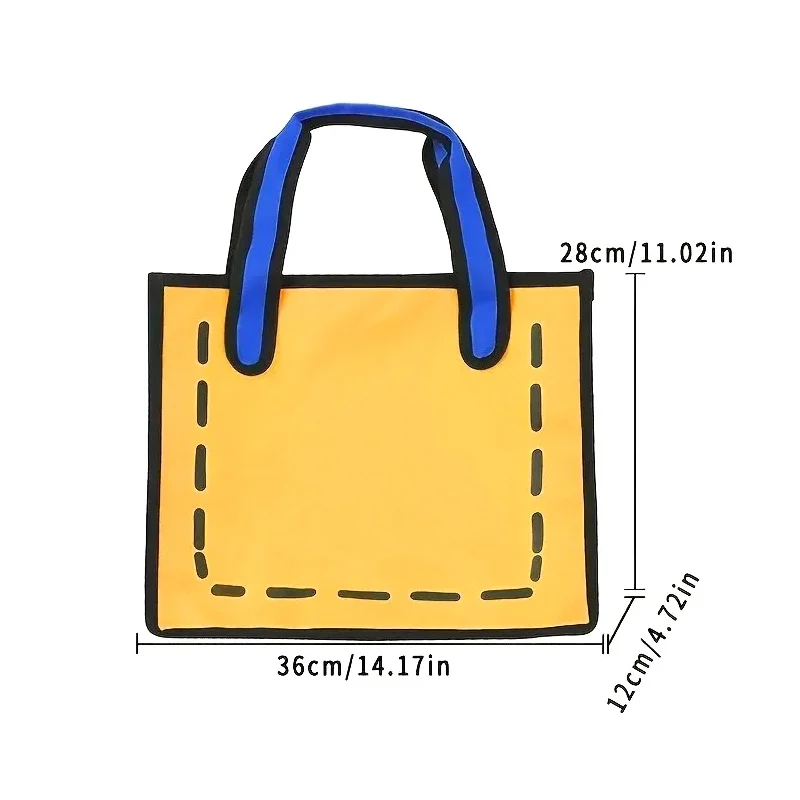 Large Capacity Cute Shoulder Bag Portable Double Handle Handbag Simple Design Casual Shopping Bag Tote Bags