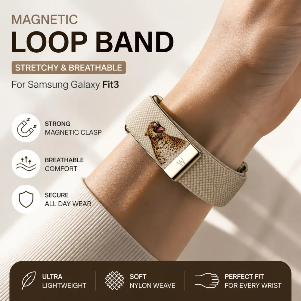 WHOOP 5.0 Compatible Leopard Print Nylon Sport Band U Frame Metal Strap Breathable Replacement Wristband Accessories