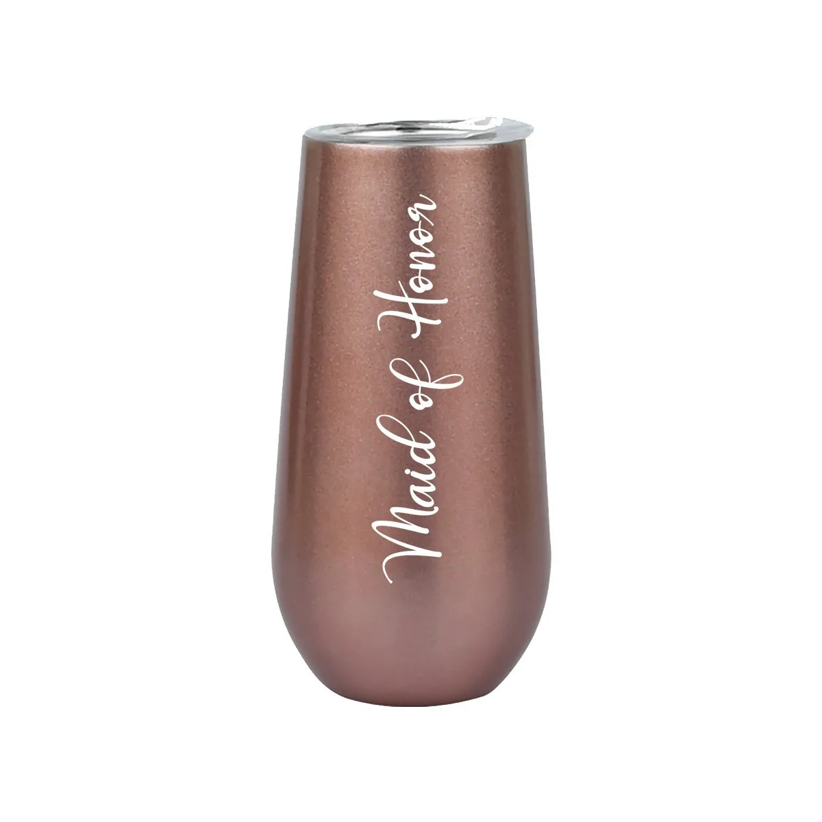 Wedding Logo 6oz Wine Swig Tumbler Egg Champagne Beer Stainless Steel Cup Thermos Insulated Mug Champagne Flute Bridesmaid Gifts