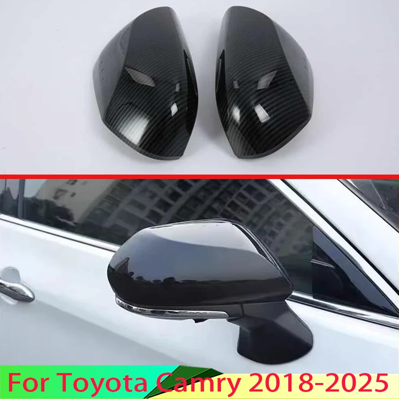

For Toyota Camry 2018-2025 Car Accessories ABS Chrome Door Side Mirror Cover Trim Rear View Cap Overlay Molding Garnish