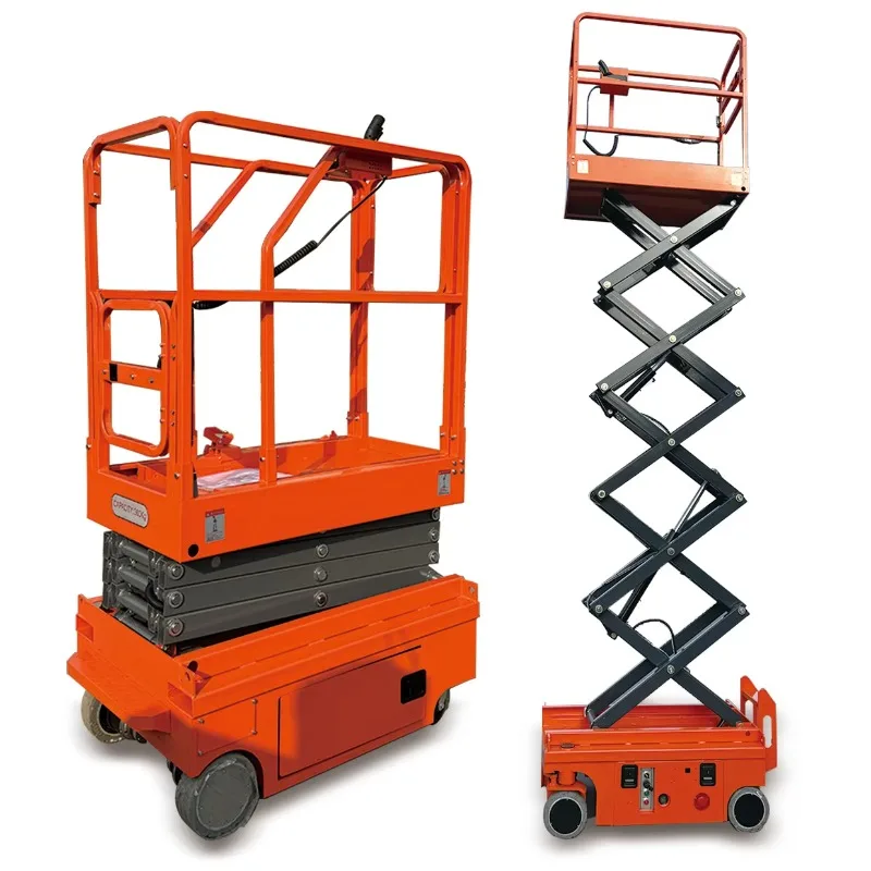 New Condition Mini Electric Scissor Lift Work Platform 500kg Load Capacity with Full Electric Motor Drive Core Home Use