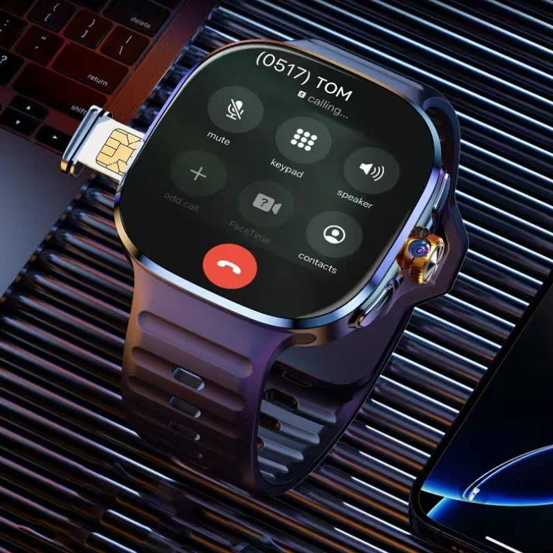 JY M99 NFC Watch X 5G Smartwatch 2.4 Inch AMOLED 5G LTE Smart Watch with 180° Rotary Camera GPS SIM Card Slot Health Monitoring