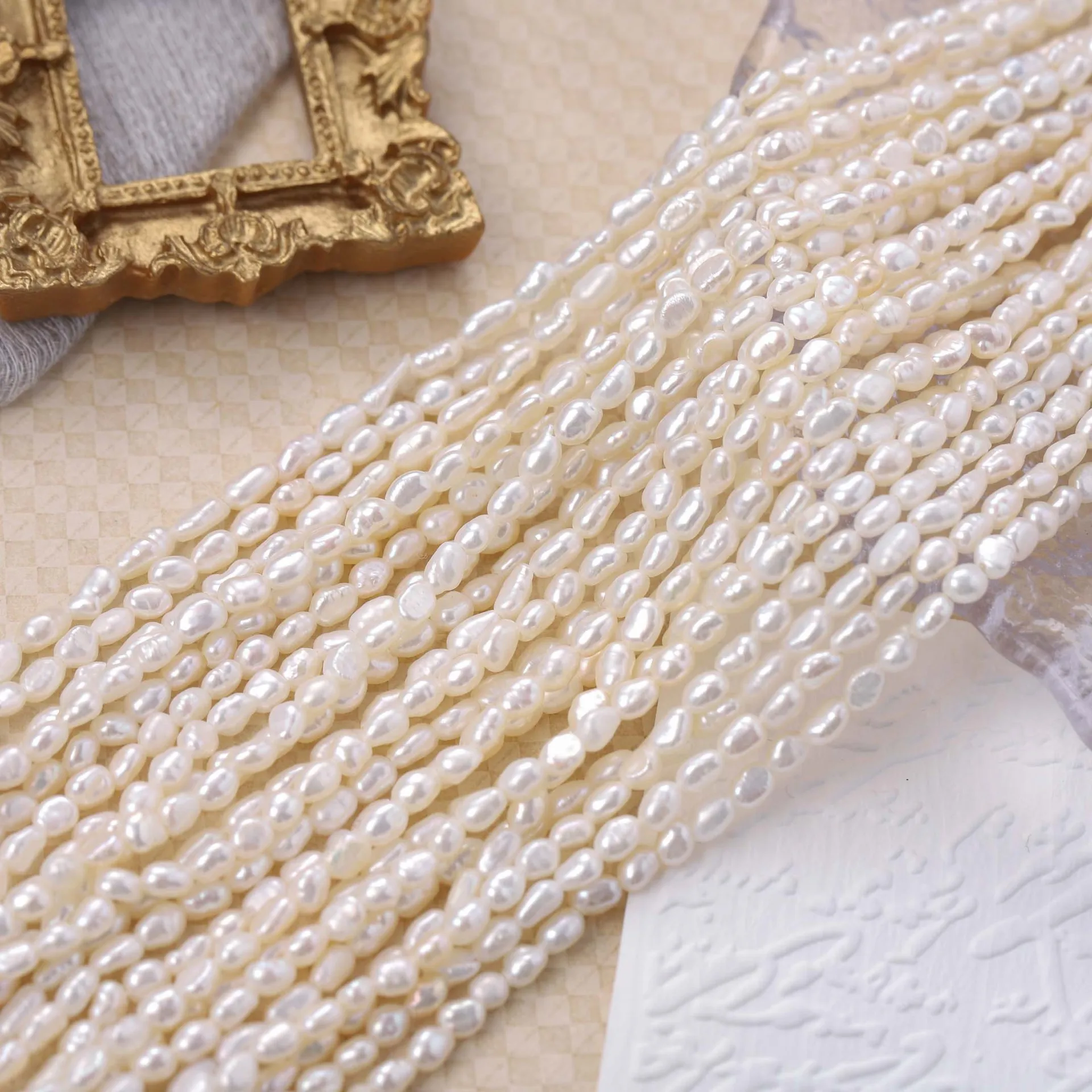 

Natural Freshwater Pearls 3-4mm High-quality Baroque Irregular Shaped Beads for Jewellery Making DIY Necklace Bracelet Accessory