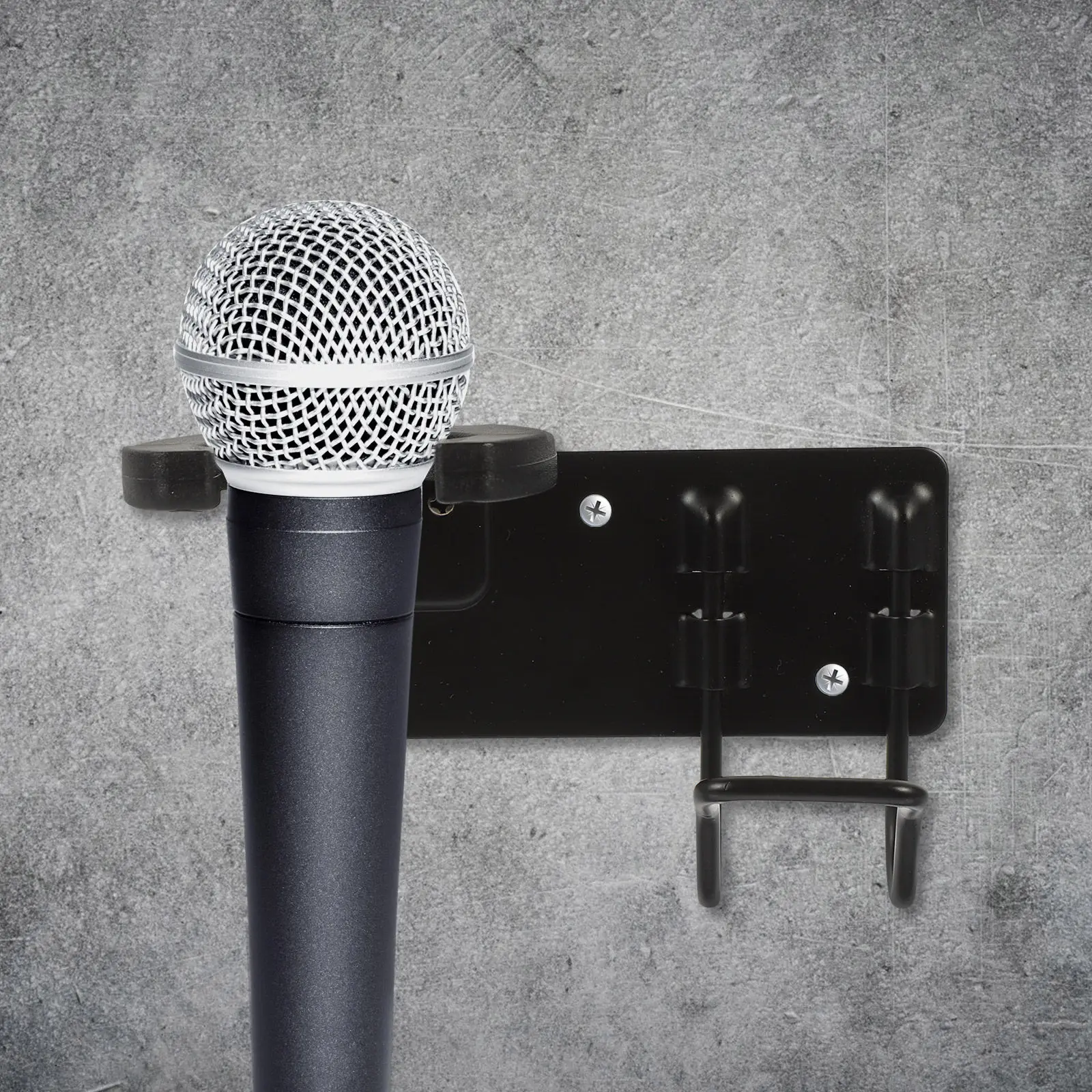 Microphone Hanger Holder Hook WallMounted Metal Durable Safe Material Long Use Simple Design Practical Mic Accessories Storage