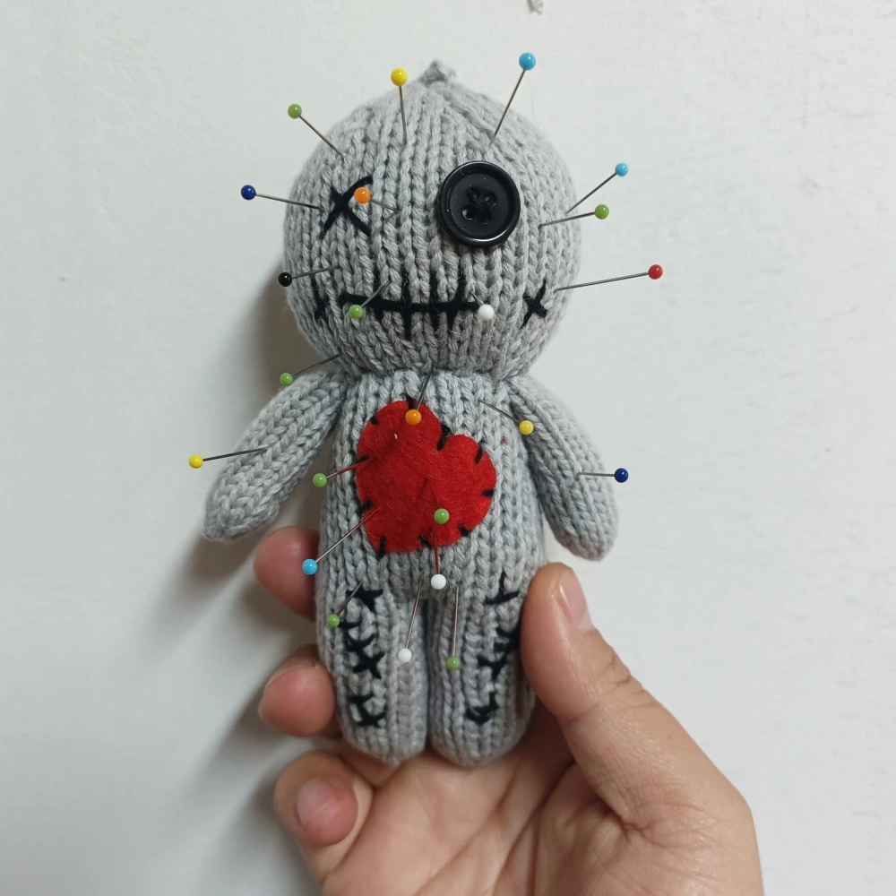 Voodoo Dolls Set with Creepy Doll Halloween Scary Ghost Plush Pin Horror Unique Funny Christmas Ornaments Fidget Toy