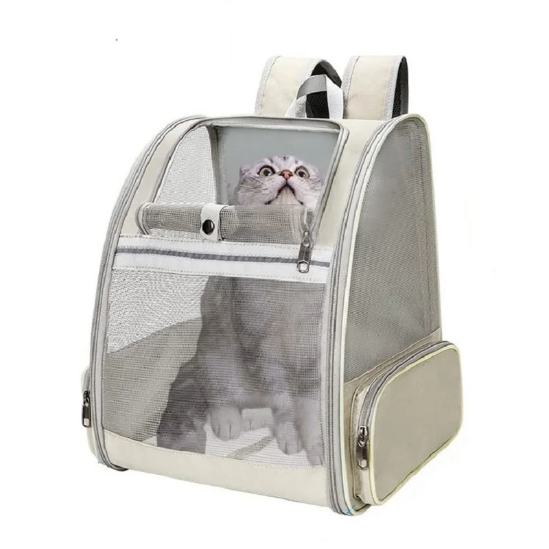 

Cat carrier Bag Outing Bag Portable breathable double shoulder cat carrier backpack foldable outdoor travel pet bag