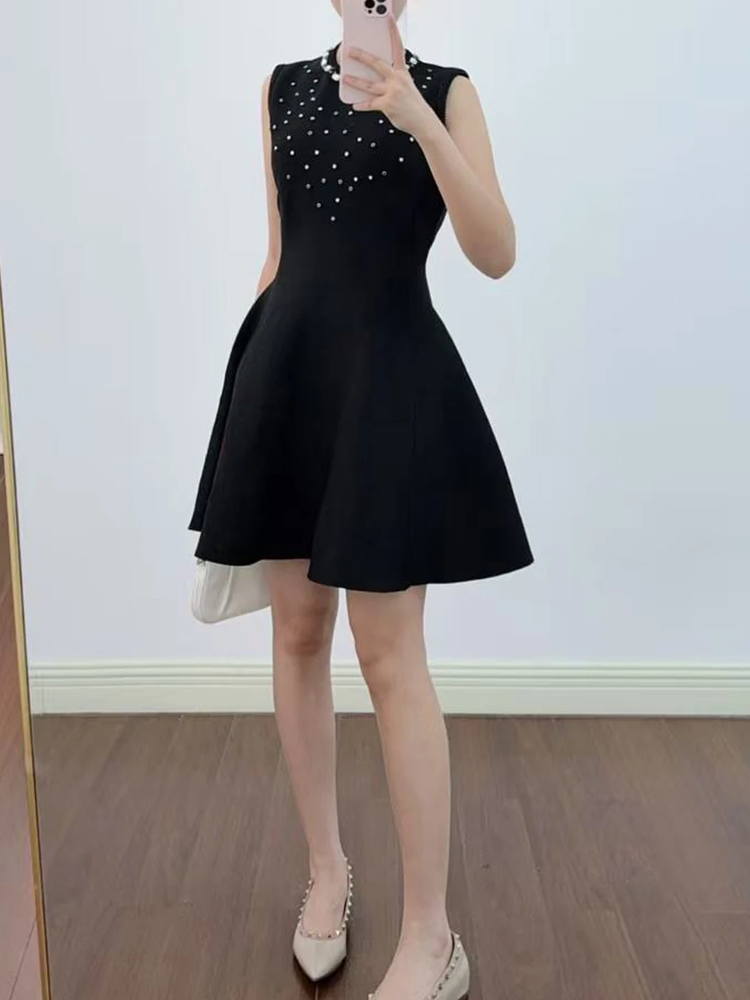 

ort Diamond Embedded Svel Waist-Cinched Dr Autumn Winter Faion High Waist Knitted ort Skirt Top