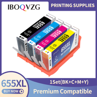 IBOQVZG 655XL New Ink Cartridge For HP 655XL Compatible For HP655  Deskjet Ink Advantage 3525 4615 4625 5525 6525 Printer