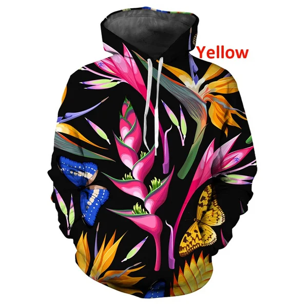 

Mens Hawaiian Fashion Hoodies Green Leaf 3D Printed Hoodie Men/Women Flower Casual Sweatshirt