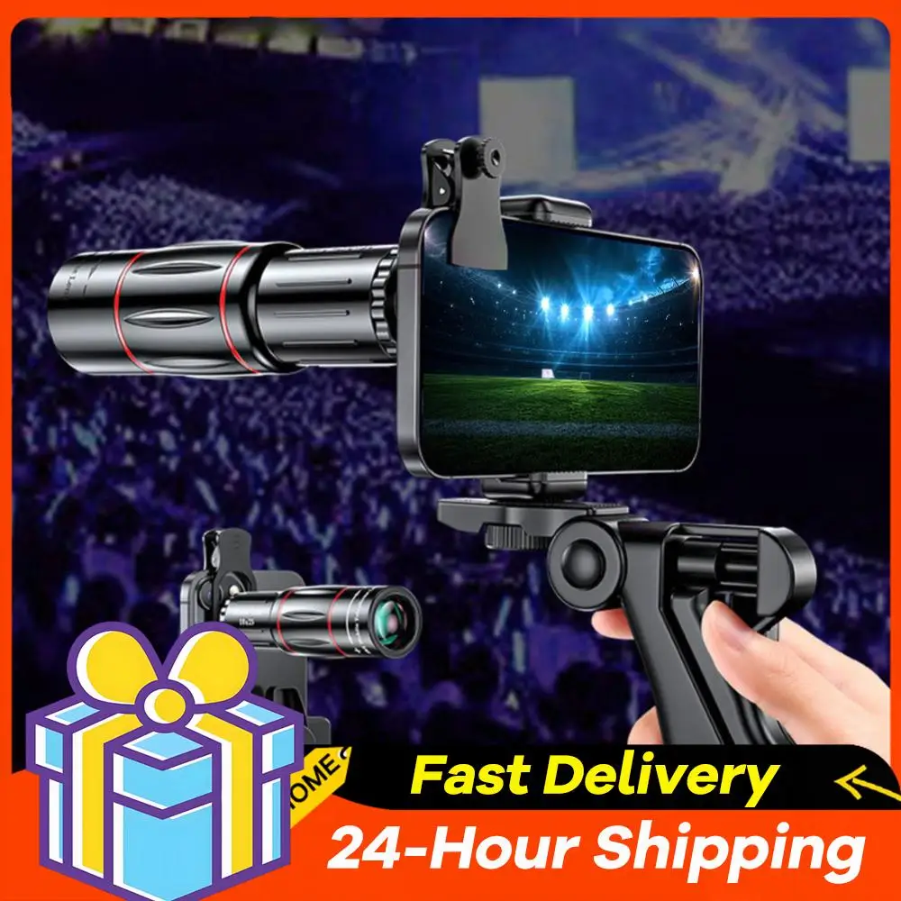 18/28/36x lente da câmera do telefone móvel clip-on zoom telescópio monocular universal lente do telescópio óptico para acampamento caça esportes