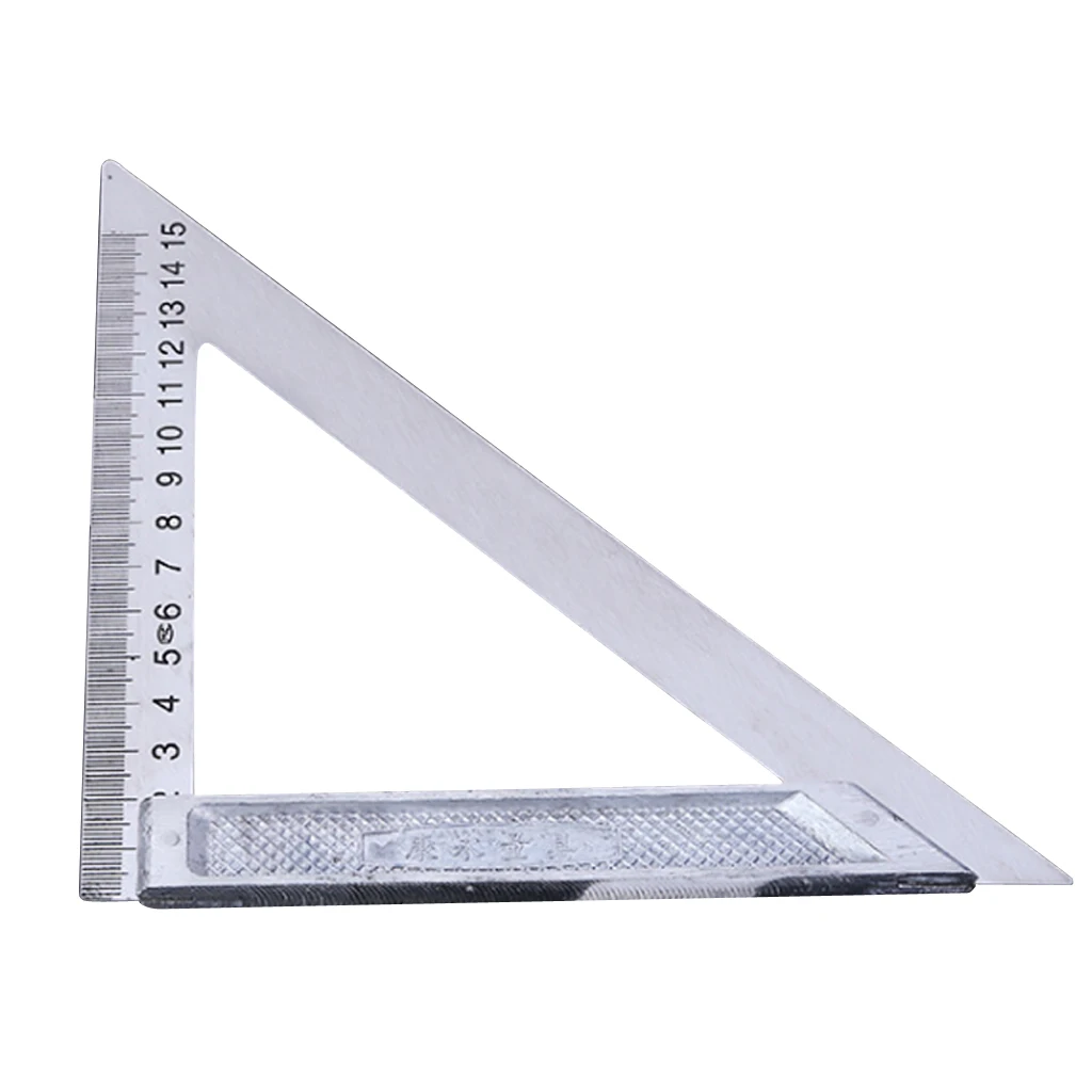 Stainless Steel Triangle Ruler Metric Precision Measuring Tool for Carpentry Craft Engineering Student Project