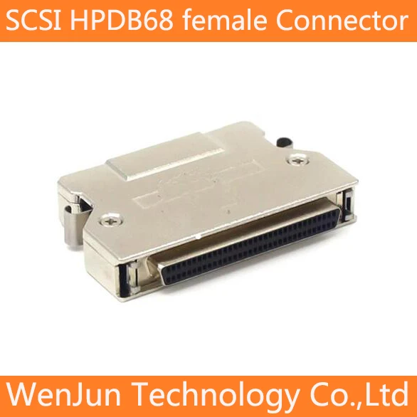 SCSI 68p Female Connector SCSI 68pin Female Adapter HPDB68 female head with alloy shell Crimping female plug