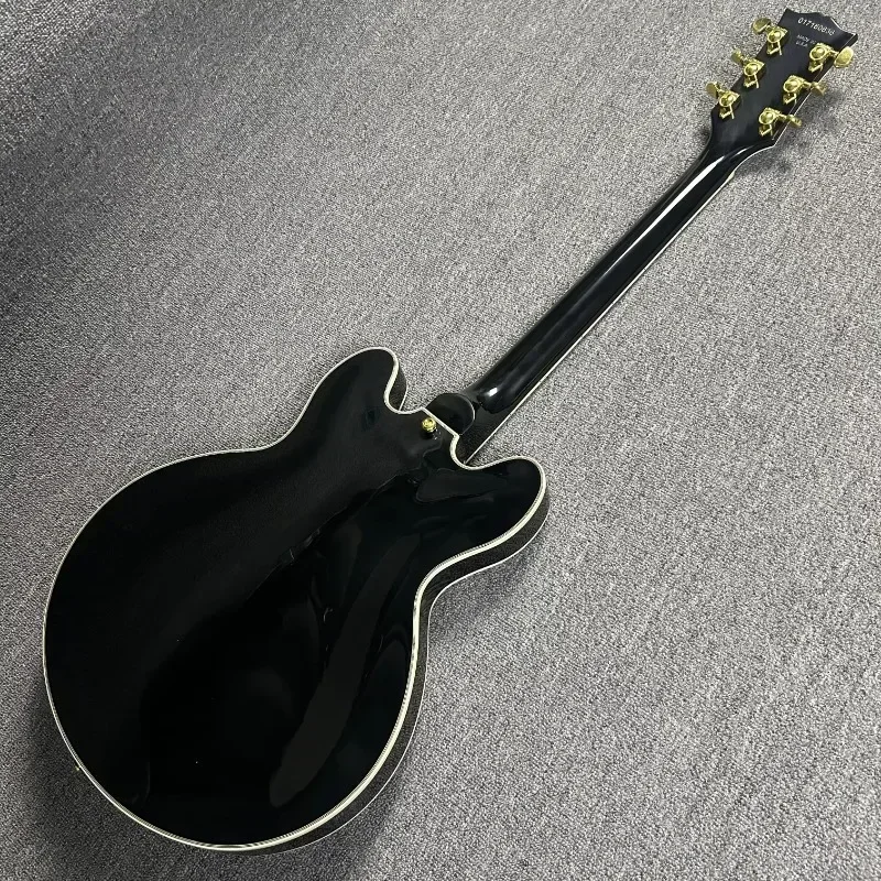 Black Gib ES 335 Electric Guitar Semi Hollow Maple Body Rosewood Fingerboard High Quality 22 Tone Position Unique Features Gifts