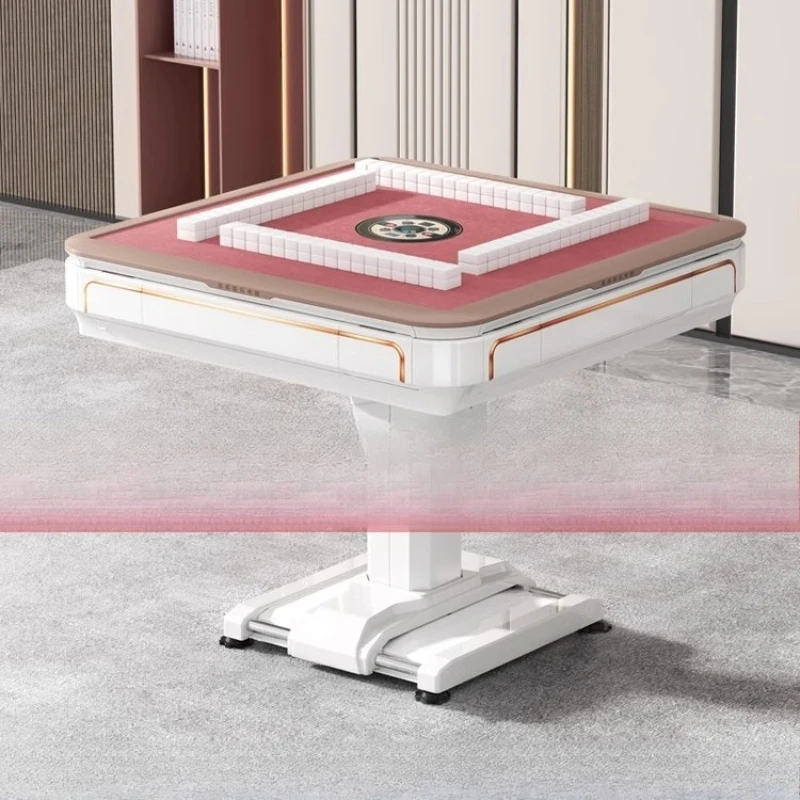 

Pink mahjong machine electric folding household automatic mahjong table