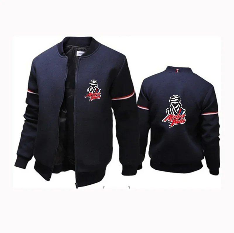 2024 Spring Autumn Men's Africa Twin Crf 1000 L Crf1000 Logo Print Loose Fashion Comfortable Stripe Sleeve Design Flight Jackets