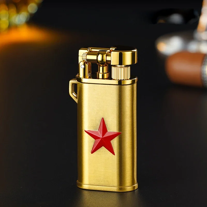 Retro Classic Grinding Wheel Gas Lighter Portable High-End Metal Body Personalized Creative Men's Gift Lighting Tool image 3