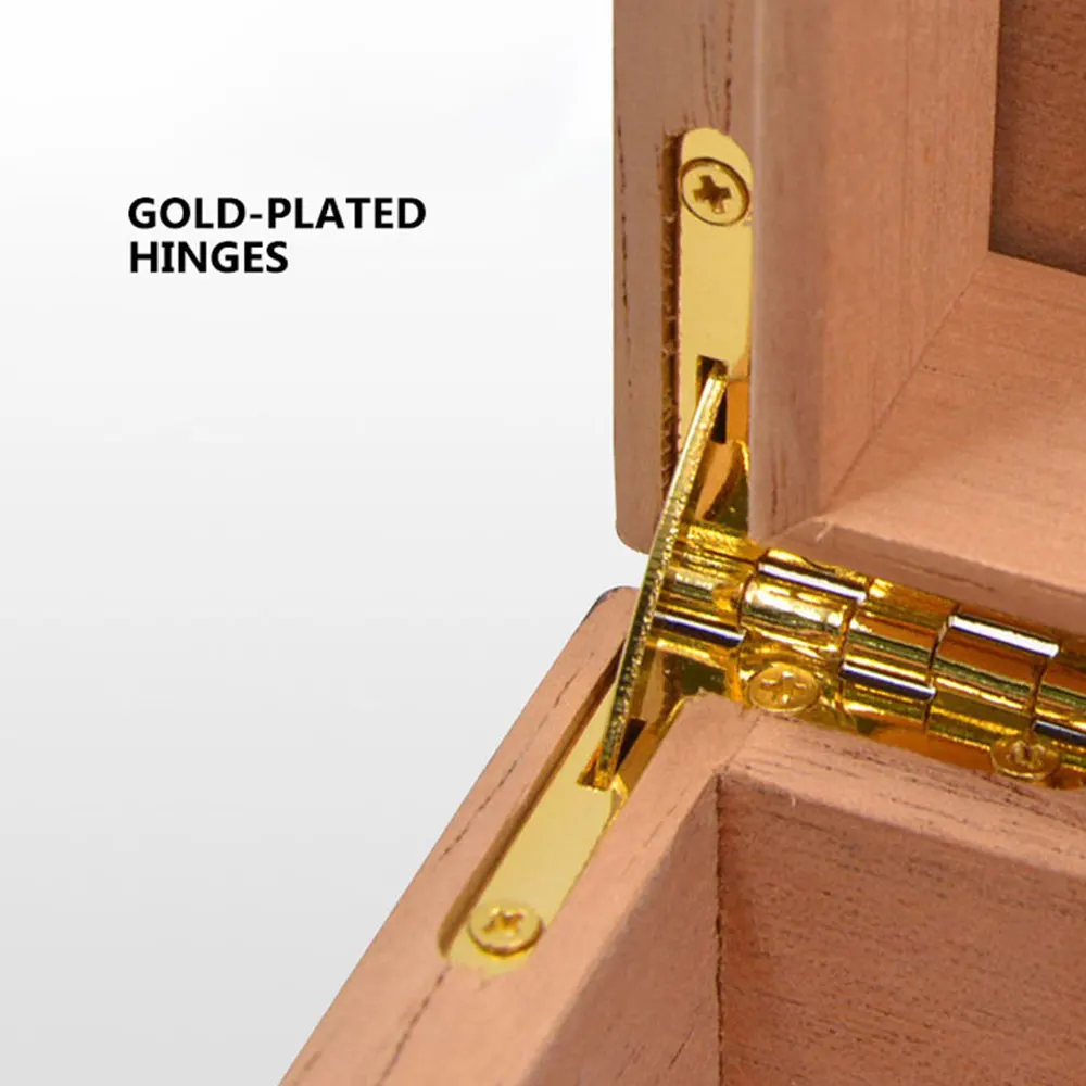 Kotak cerutu portabel Humidor Mini pelembap kayu Cedar kotak rokok Sunroof Sigaren
