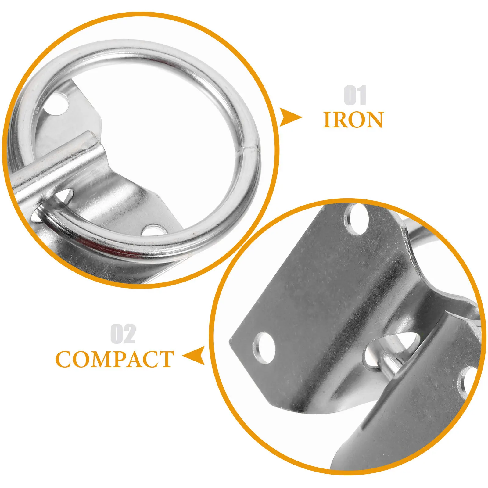 4pcs Horse Tie Rings – Heavy-Duty Metal Training & Riding Blocks with Buffer Design, Easy Install