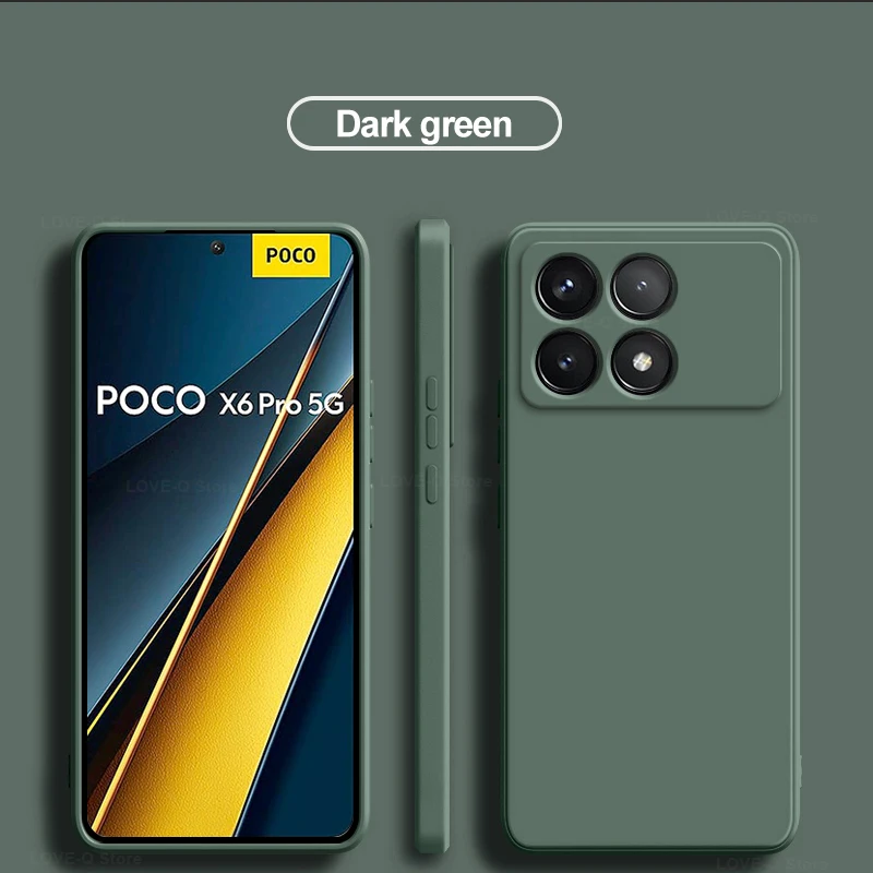 Poco X6 Pro Hülle, flüssiges Silikon, stoßfeste Handyhüllen für Xiaomi Poco X6 Pro Poco X6 Pro X6Pro Pocox6 Pro 5G, weiche TPU-Abdeckung – Detail 9