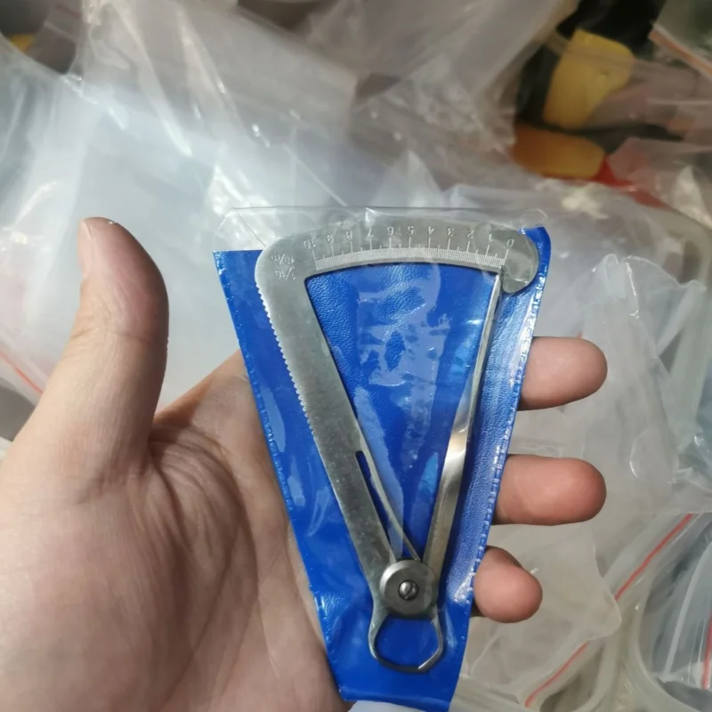 Calibrador Dental de 2 uds, calibrador de cera dorado, calibrador de Metal, calibrador de implante, calibrador triangular, regla de medición