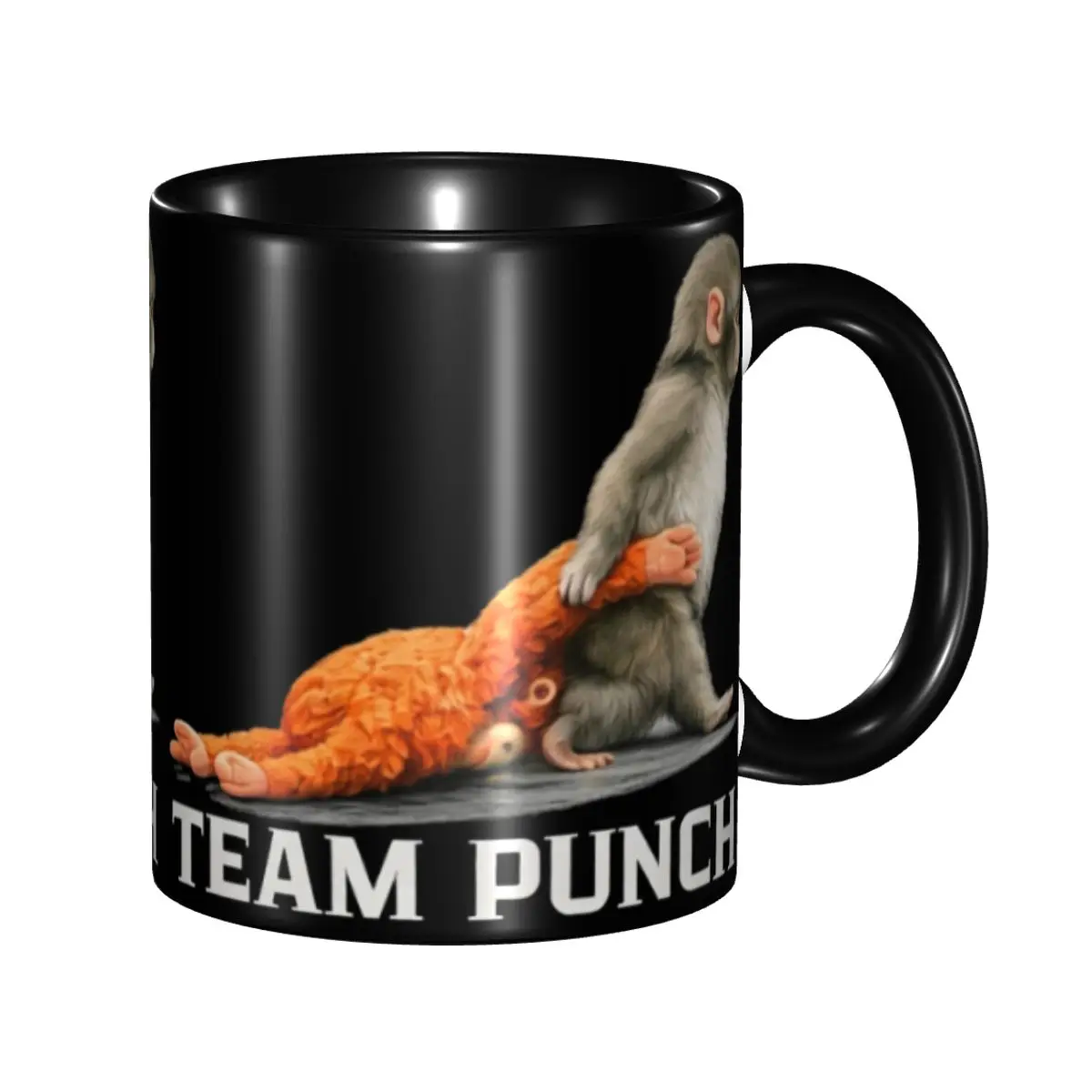 

Unique Design Team Punch Punch The Monkey Baby Monkey Holding Accessories Mugs Cute Coffee Cup