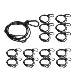 15pcs/Lot Black 3X70cm Safety Rope Cable/Safe Wire 70 CM  For Stage Light Security