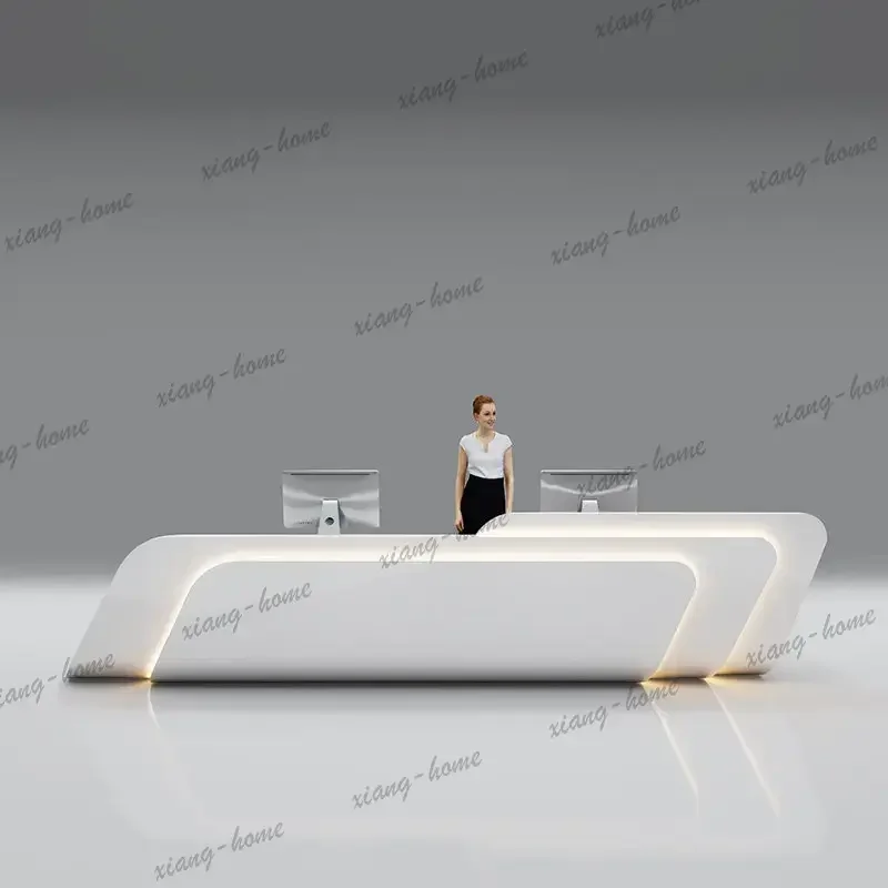 LSBaking paint Company Front Desk Reception Beauty Salon Cashier table Gym Institution Consultation Desk Hotel Welcome Desk