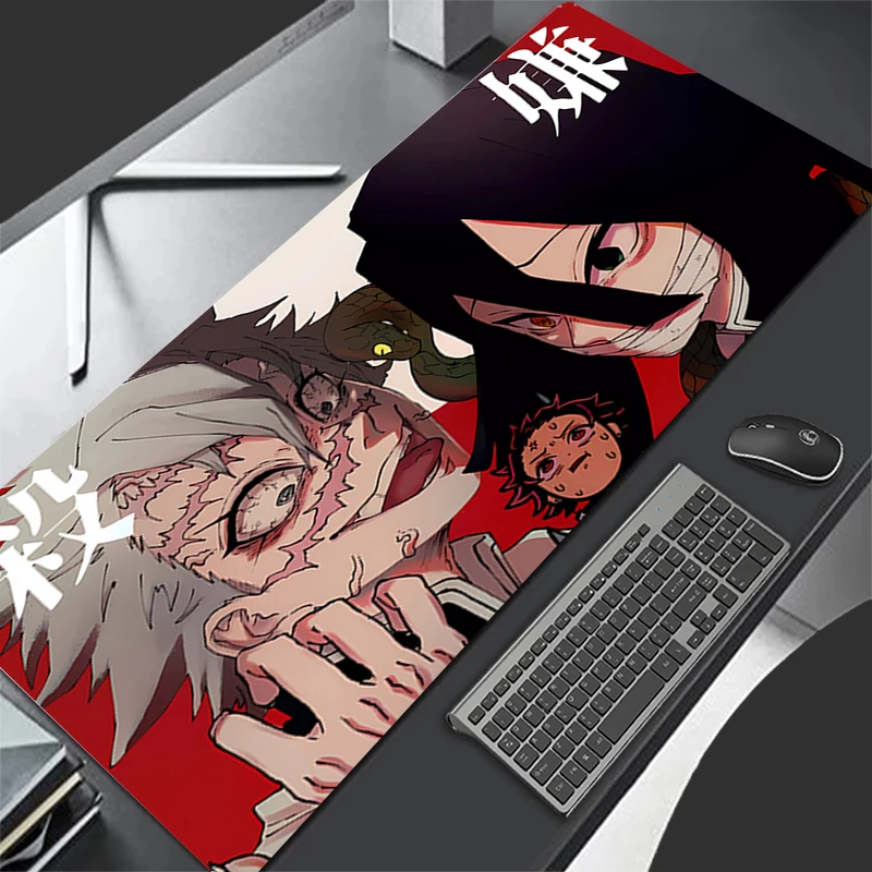 Muismat Patroon Muismat Bureaumat Computer Gaming Toetsenbord Pad D-demon Slayer Shinazugawa Sanemi Rubberen Mat Antislip Muismat