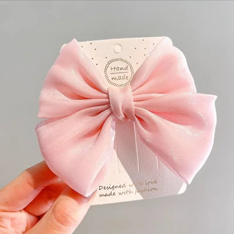 Children Bow Hair Pin Black Red Pink Princess Hair Clips Girls Kids Hair Accessories Korean Fashion Hair Clips Hot