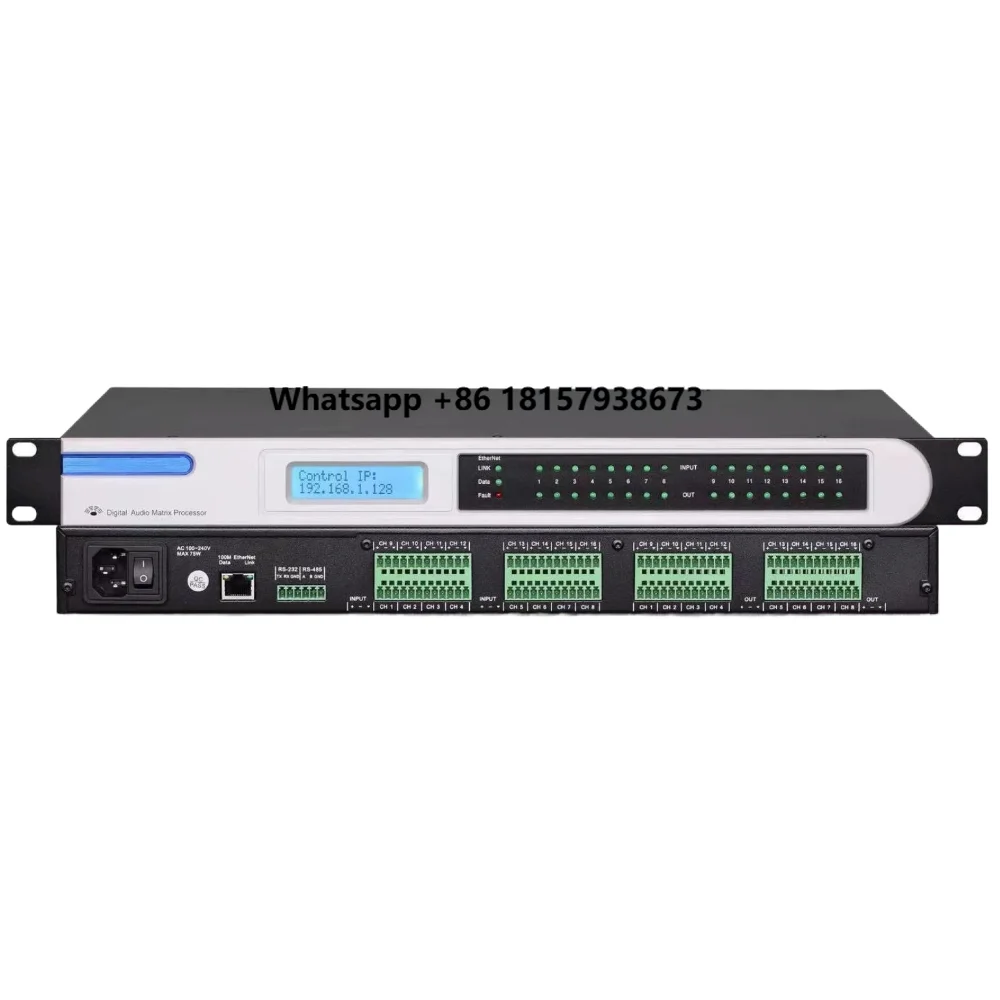 

ADSP-21489 Audio matrix Processor 8 Input 8 Output Audio Processor System 16 by 16 Professional Digital Audio matrix Processor