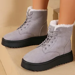 Women's Boots Soft Flat Heels Winter Boots 2024 Winter Shoes Women Ankle Boots Snow Keep Warm Platform Botas Mujer Fur Footwear