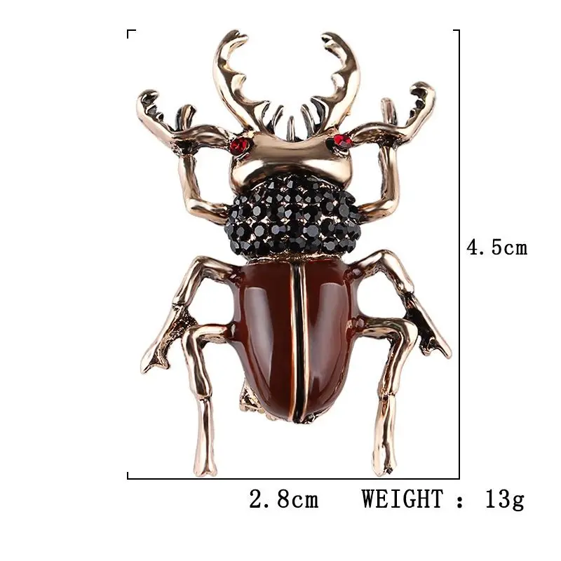 SHMIK Women Men Bee Beetle Crystal Pearl Brooches Pin Fashion Metal Cute Insect Jewelry Accessoreis Retro Women's Men's Brooch