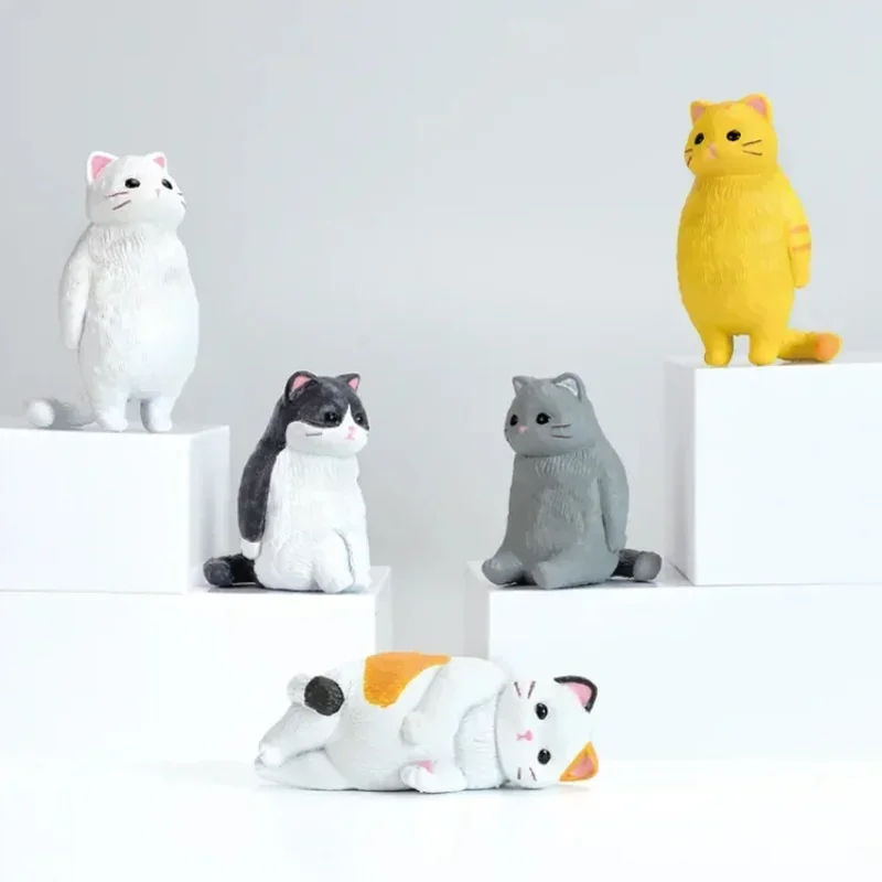 YELL Gashapon Kawaii cápsula juguetes figura Animal gato naranja lindos mascotas Anime estatuilla regalos creativos