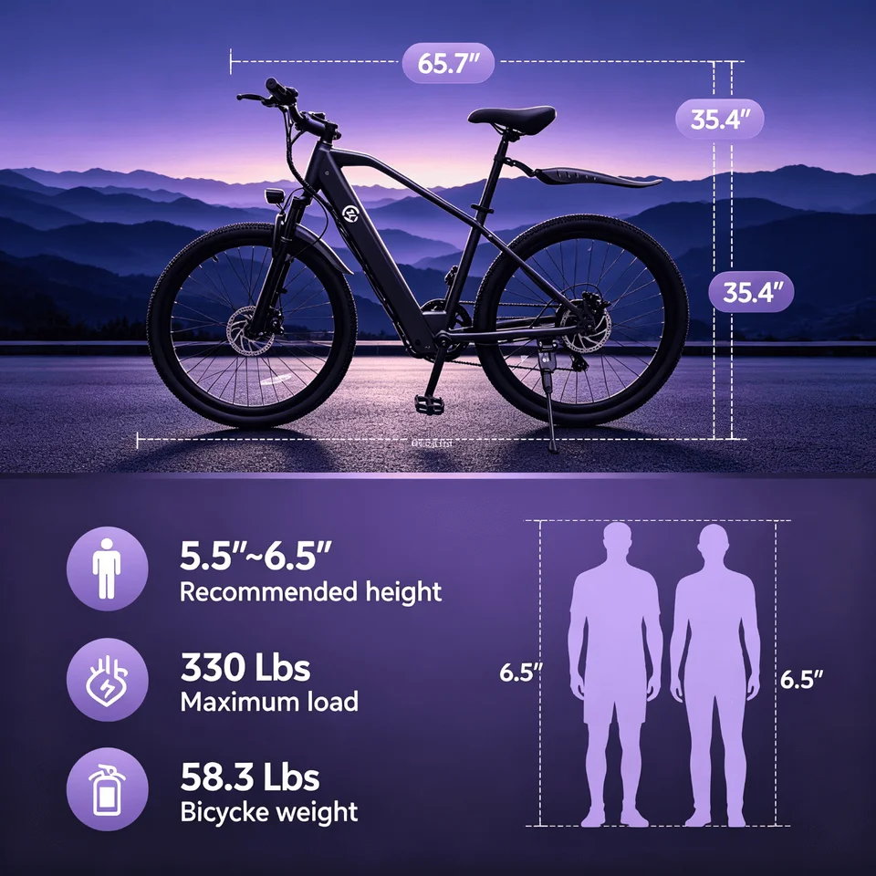 Street cruising 48V 500W motor EBIKE pedal assist mode dual purpose urban commute local shipment great choice for delivery riders modern urban ride ebike heavy cargo downtown ebike affordable household e-bike image 6