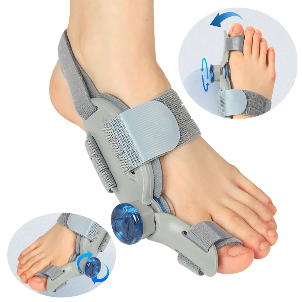 

Корректор бурсита стопы унисекс, брекеты для вальгусной деформации стопы, вращающийся разделитель пальцев, выпрямитель, регулируемый корректор для пальцев и ног для педикюра