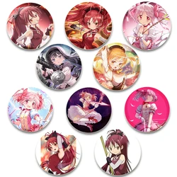 Anime Puella Magi Madoka Magica Cute Cartoon Badge Round DIY Creative Brooches for Backpack Jewelry Accessories Handmade Gifts