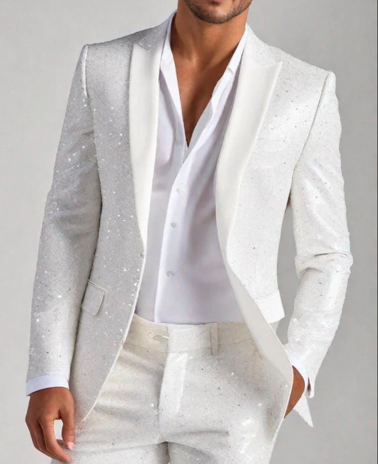Men\'s Casual Jacquard Blazer Jacket Business Formal Coat Slim Fit Single-Breasted Notched Lapel Jacket Versatile For Business
