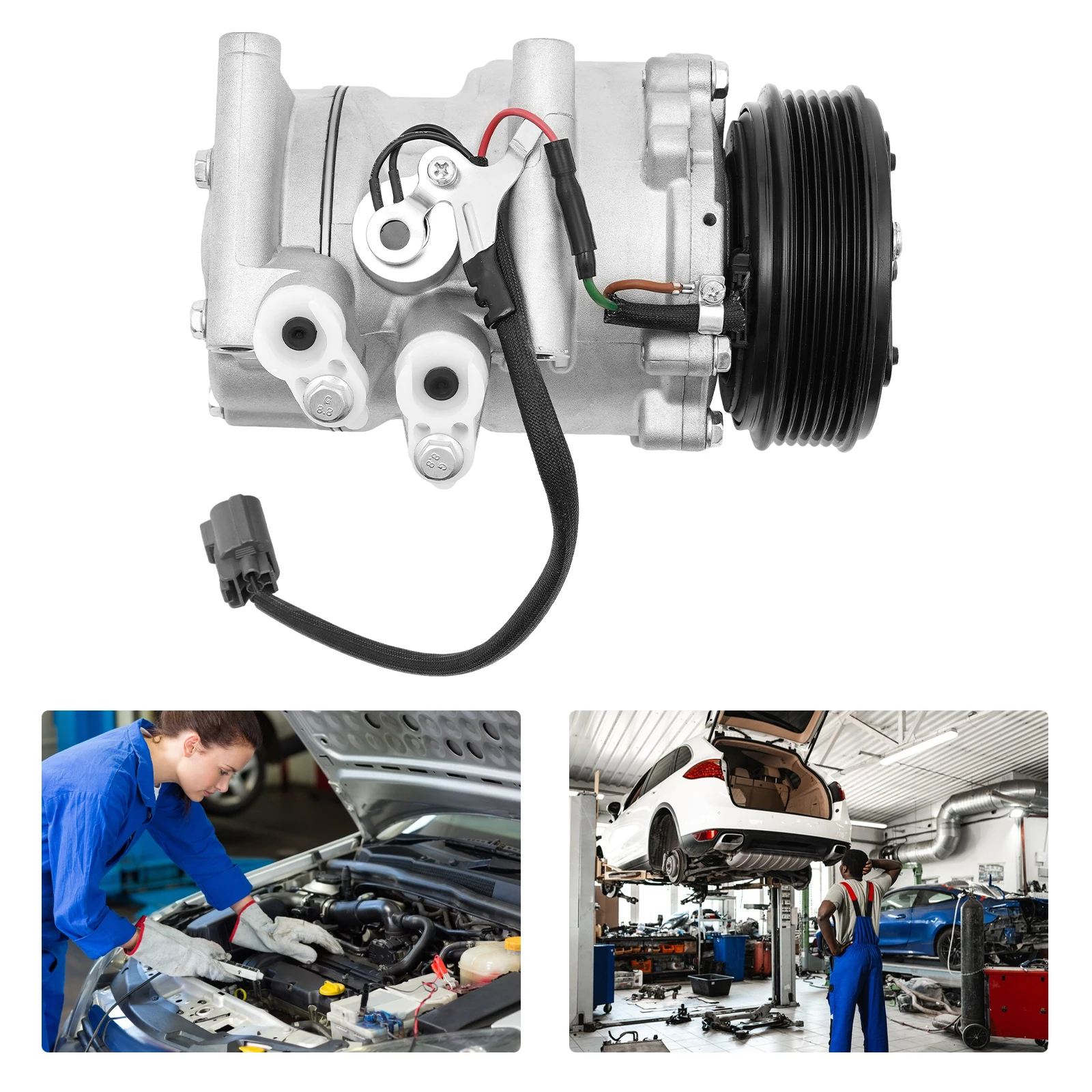 A/C Compressor 12V Air Conditioning Compressor New Silver Black For Cars SUVs Direct Replacement