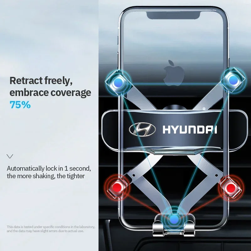 حامل هاتف محمول دوار للسيارة Hyundai i10 i20 i30 i40 ix20 ix35 ix55 Veracruz Creta Venue Veloster HB20 Getz Terracan #6