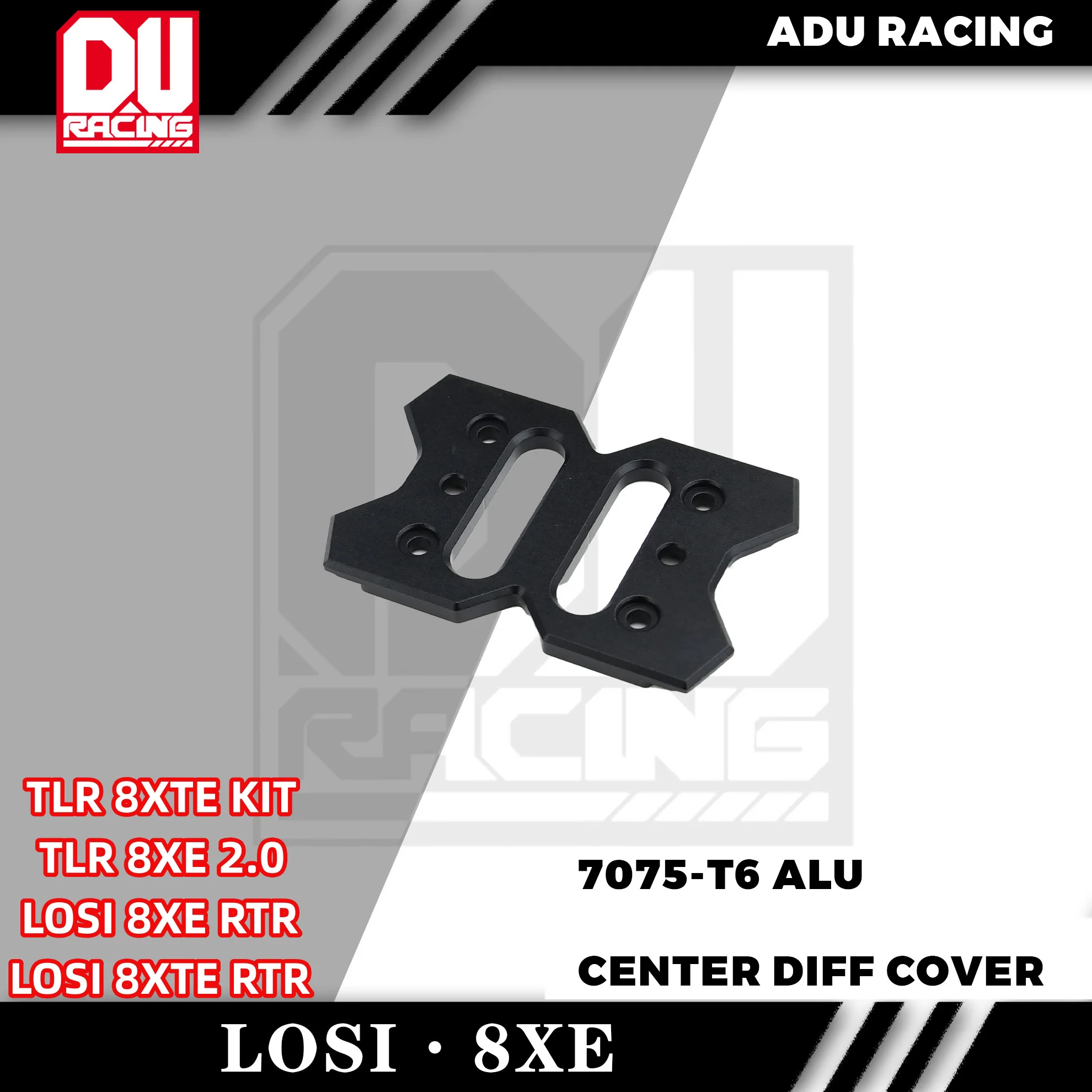 ADU RACING 7075-T6 ALU CENTER DIFF COVER FOR LOSI 8XE 8XTE RTR TLR 8XE 2.0 8XTE KIT