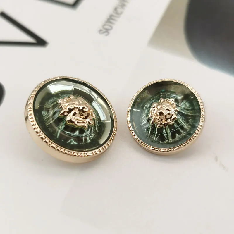Luxuriöse Premium-Metallknöpfe im britischen Stil für Mäntel und Modebekleidung, hochwertige Harz-Metall-Kombination, 16/18/21,5 mm, 6 Stück – Detail 6