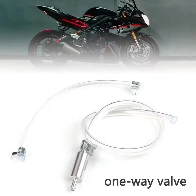 (Ce14)Motorcycle Brake Bleeder Kit, Manual Fluid Extractor Pump, One-Way Check Valve Hydraulic Brake Clutch Bleeding Tool