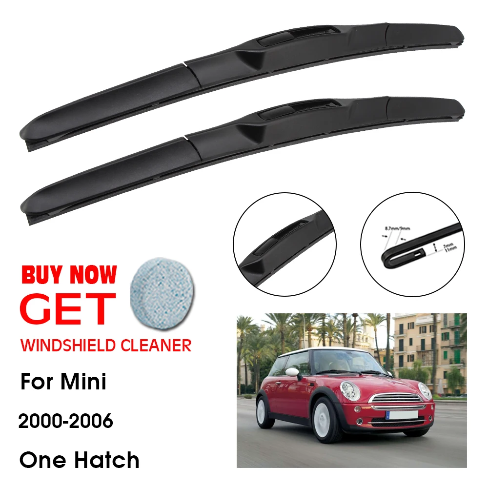 

Car Wiper Blade For Mini One Hatch 19"+18" 2000-2006 Front Window Washer Windscreen Windshield Wipers Blades Accessories