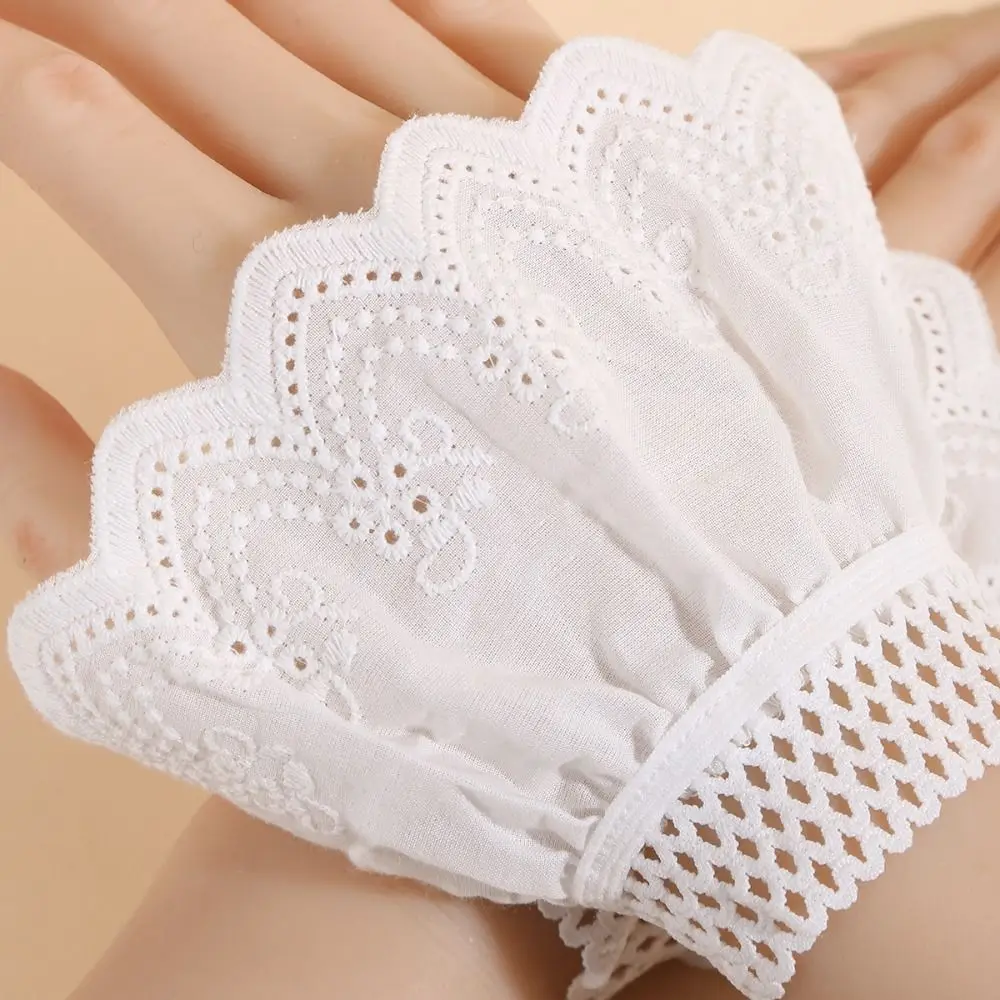 Fashion Lace Ruffled Wrist Fake Sleeves Cuffs Comfortable Soft Fake Cuff Costume Accessory Lace Cuff Daily Accessory