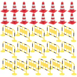 32pcs Kids Traffic Toys Mini Fence Roadblock Cones Educational Playthings Football Cones Traffic Cone Toy Kids Miniature Playset