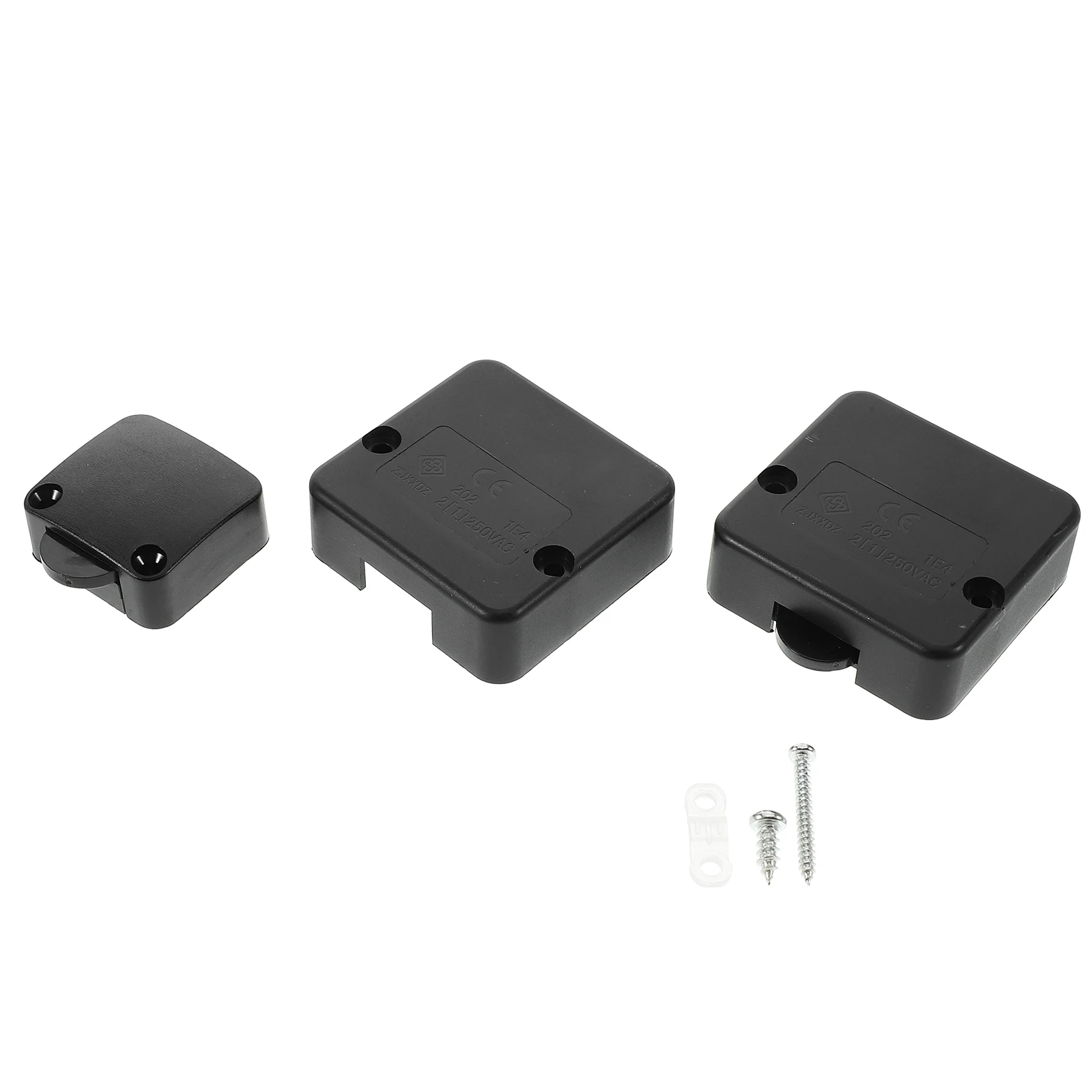 

2Pcs Door Control Switch 2A250V Cabinet Lamp Light Switches Automatic Black LED Wardrobe Touch On Off Hinge Lights